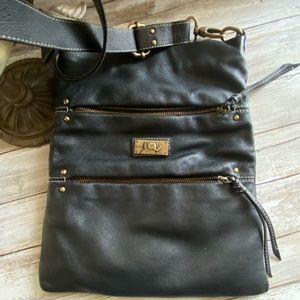 Italy Avorio Black Crossbody Purse Bag Satchel